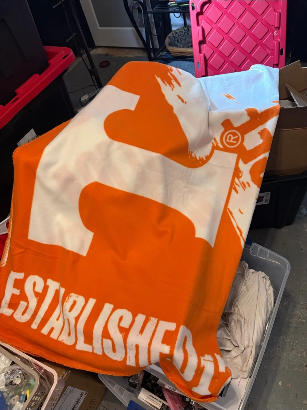 Tennesse Volunteers Orange and White Graphic Fleece Throw Blanket
